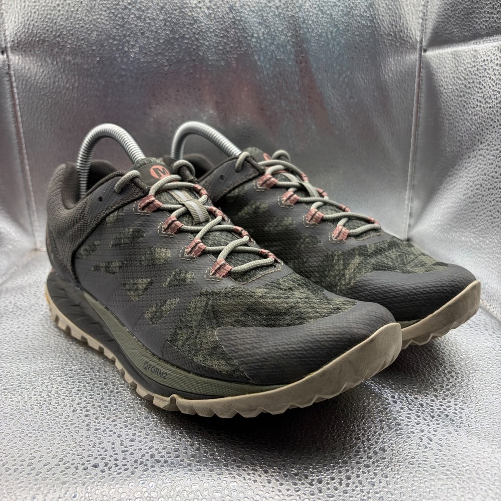 Size 9 Merrell Antora 2 Green Vibram Womens Trail Running Hiking Shoes J067302